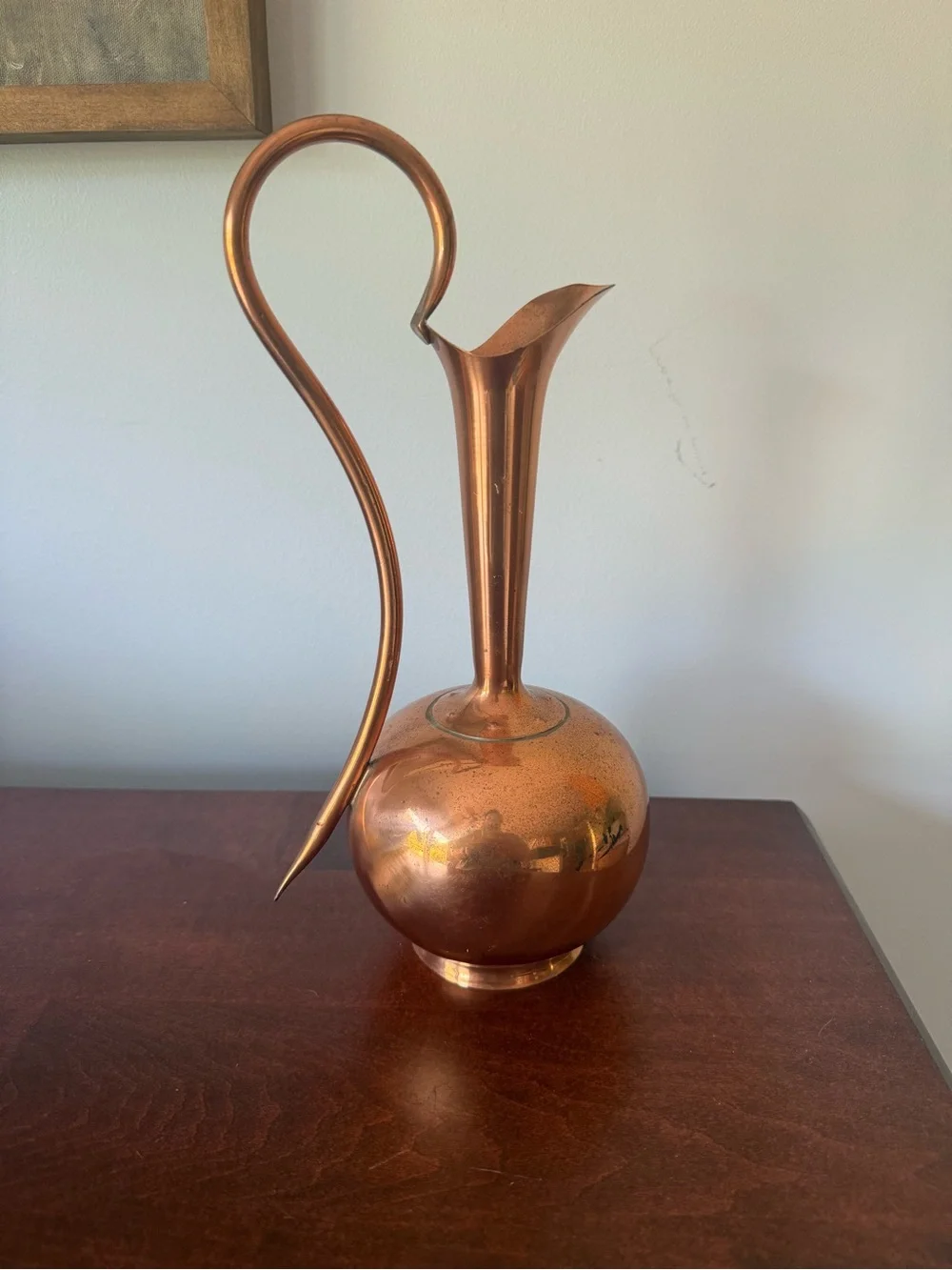 Copper-Tone Decorative Ewer Vase - Home Accents